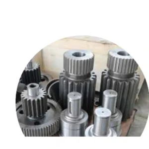 Splined gear and shaft components